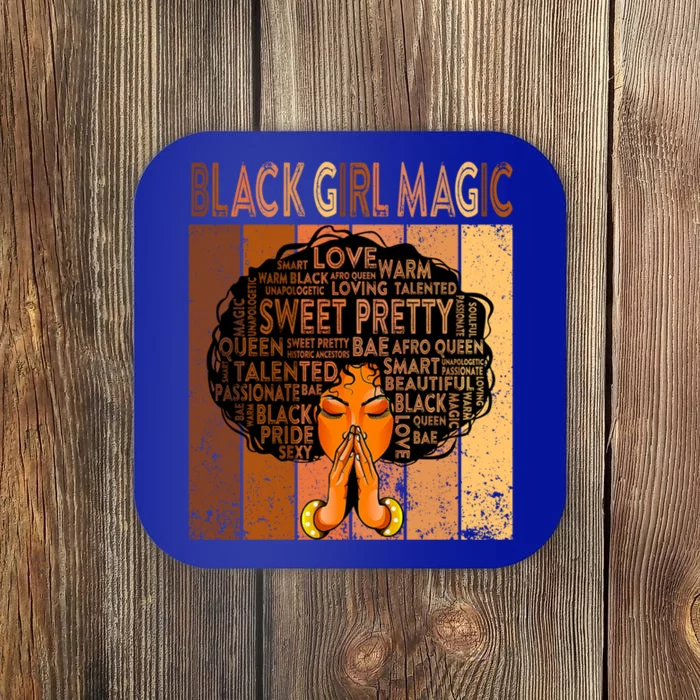 Afro Melanin Juneteenth Black History Black Magic Gift Coaster