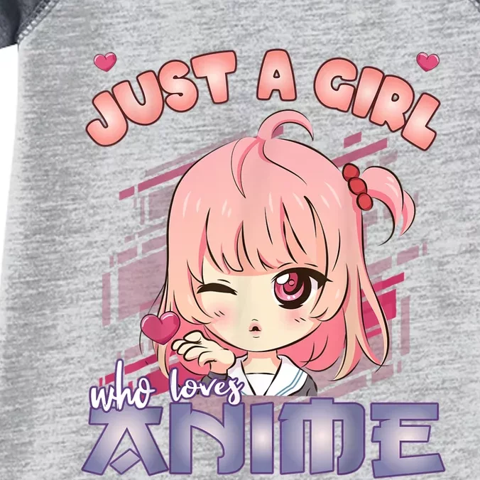 Anime Merch Just A Girl Who Loves Anime Anime Girl Manga Infant Baby Jersey Bodysuit