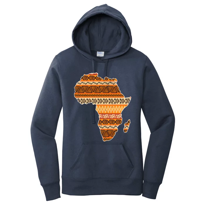 Africa Map Kente Cloth Black History Month Afro Africa Pride Gift Women's Pullover Hoodie