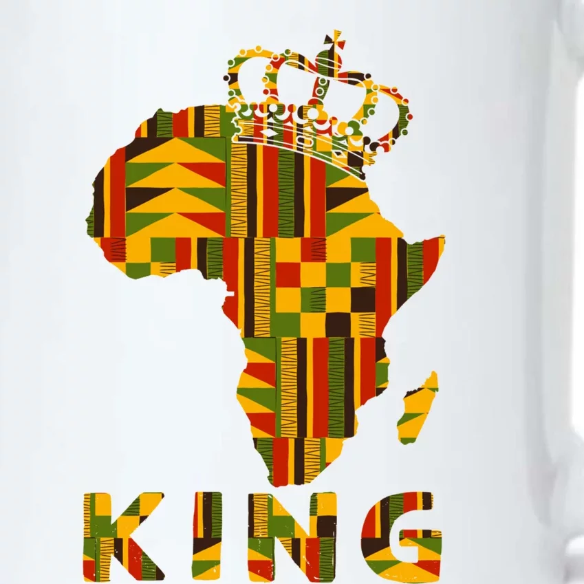 Africa Map Kente Cloth For King African Lover Funny Gift Black Color Changing Mug