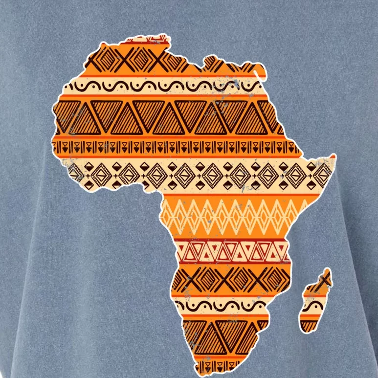 Africa Map Kente Cloth Black History Month Afro Africa Pride Gift Garment-Dyed Women's Muscle Tee