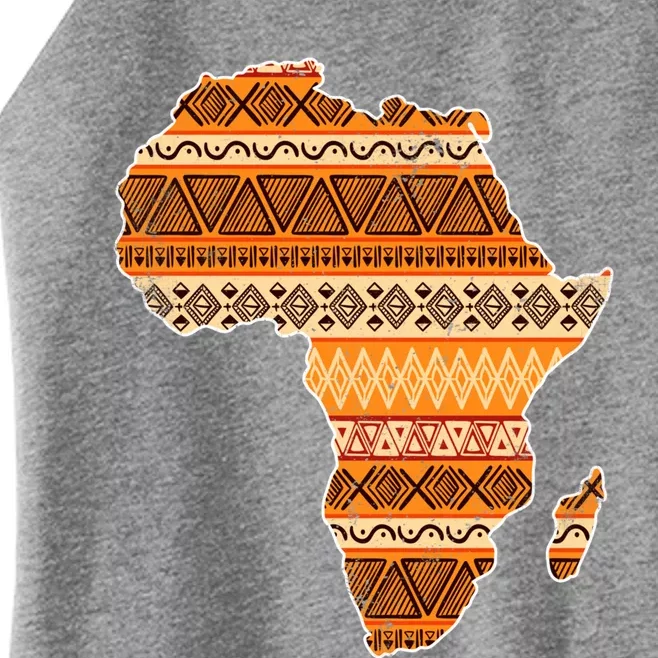 Africa Map Kente Cloth Black History Month Afro Africa Pride Gift Women’s Perfect Tri Rocker Tank