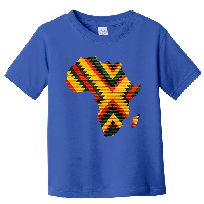 African Map Ke.nte Art Pattern Black History Month Toddler T-Shirt