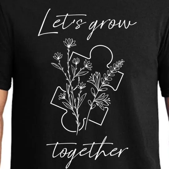 Autism Mom Let's Grow Together Autism Awareness Gift Pajama Set