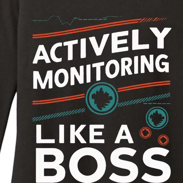 Actively Monitoring Like A Boss Teacher Test Day Womens CVC Long Sleeve Shirt