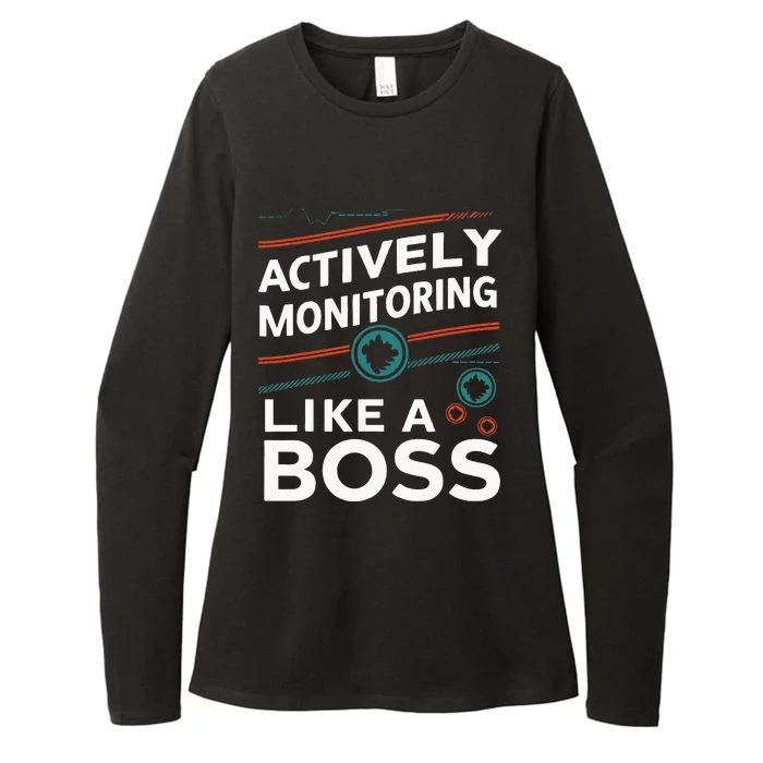 Actively Monitoring Like A Boss Teacher Test Day Womens CVC Long Sleeve Shirt