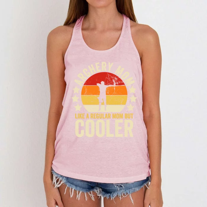 Archery Mom Like A Regular Mom But Cooler Mother's Day Gift Women's Knotted Racerback Tank