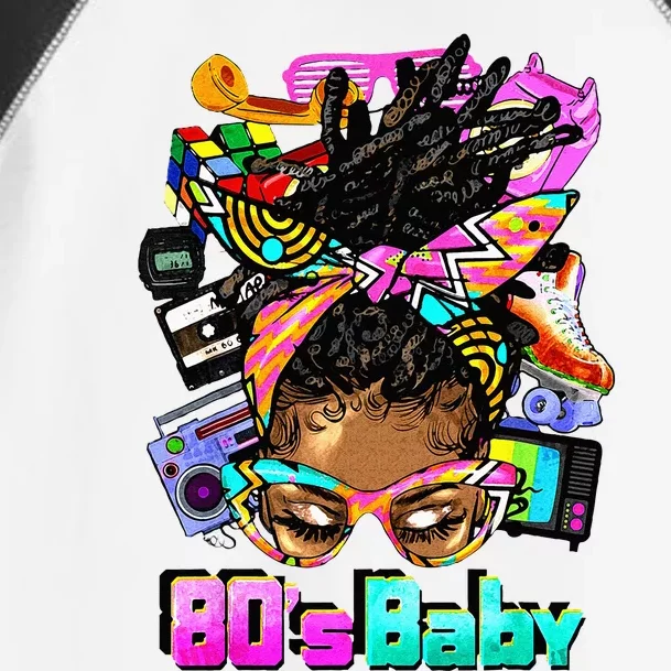 Afro Messy Locs Bun 80s Baby Funny Gift Women Men Kids Toddler Fine Jersey T-Shirt