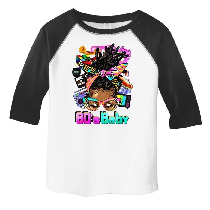 Afro Messy Locs Bun 80s Baby Funny Gift Women Men Kids Toddler Fine Jersey T-Shirt