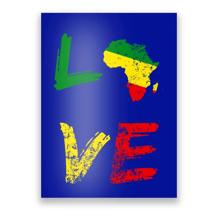 Africa Map Love Gift African American History Gift Poster