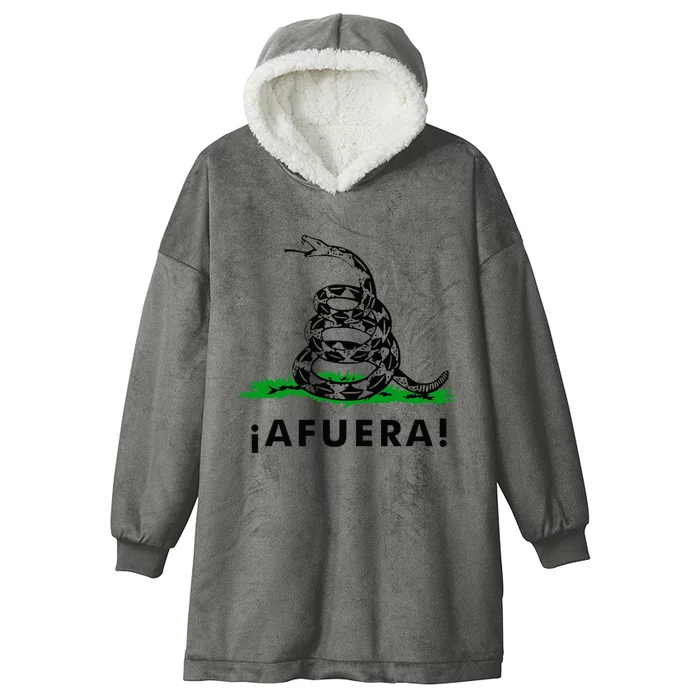 Afuera Milei Libertarian Gadsden Ancap Design Hooded Wearable Blanket