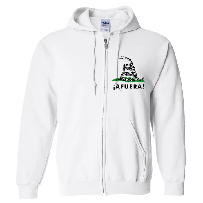 Afuera Milei Libertarian Gadsden Ancap Design Full Zip Hoodie