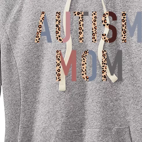 Autism Mom Leopard Print Women's Fleece Hoodie