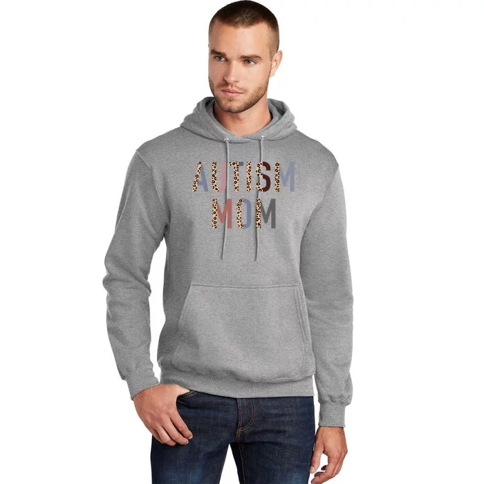 Autism Mom Leopard Print Tall Hoodie