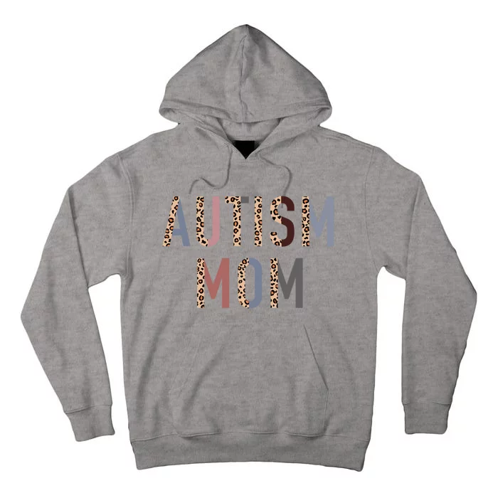 Autism Mom Leopard Print Tall Hoodie