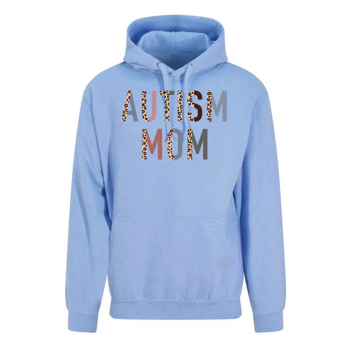 Autism Mom Leopard Print Unisex Surf Hoodie