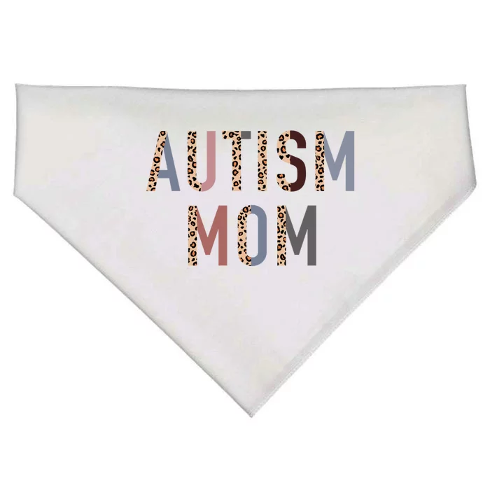 Autism Mom Leopard Print USA-Made Doggie Bandana