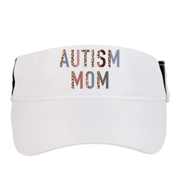 Autism Mom Leopard Print Adult Drive Performance Visor