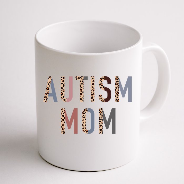 Autism Mom Leopard Print Front & Back Coffee Mug