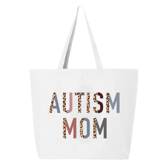 Autism Mom Leopard Print 25L Jumbo Tote