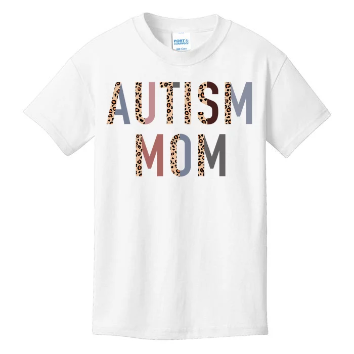 Autism Mom Leopard Print Kids T-Shirt