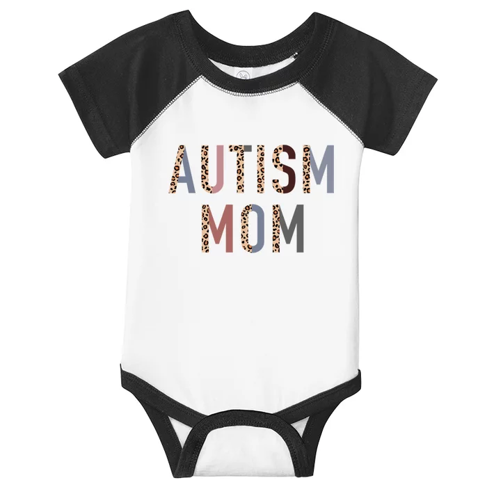 Autism Mom Leopard Print Infant Baby Jersey Bodysuit