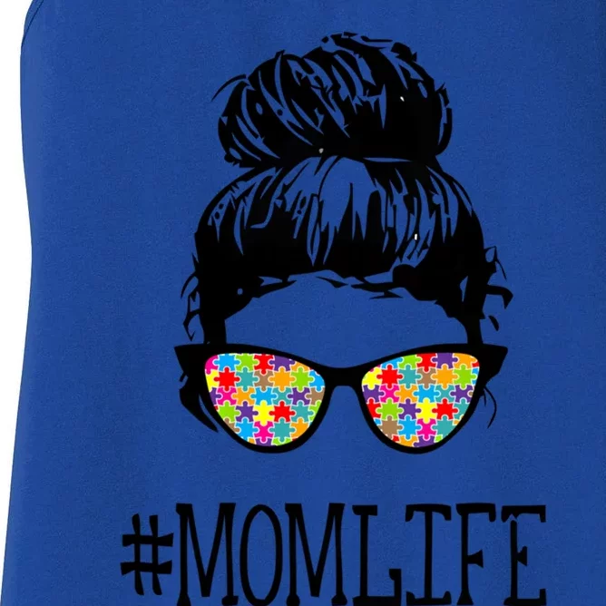 Autism Mom Life Autism Awareness Meaningful Gift Women's Racerback Tank