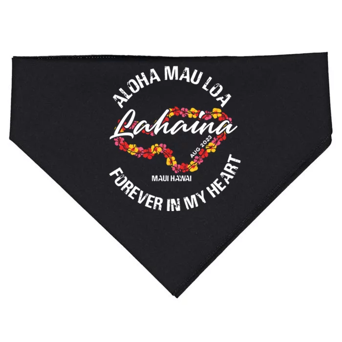 Aloha Mau Loa Forever In My Heart 100% Of Profits For Relief Efforts USA-Made Doggie Bandana