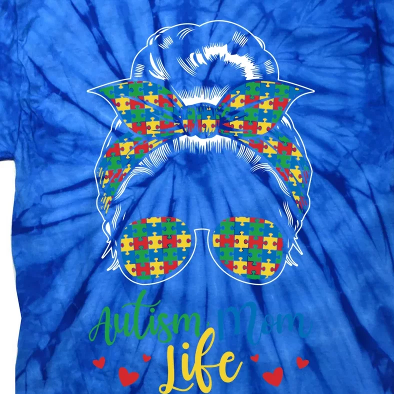 Autism Mom Life Be Kind Autism Awareness Funny Gift Tie-Dye T-Shirt