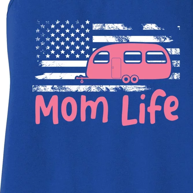 American Mom Life Gift Women's Racerback Tank