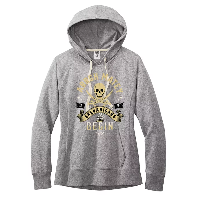 Arrgh Matey Let The Shenanigans Begin Pirate Women's Fleece Hoodie