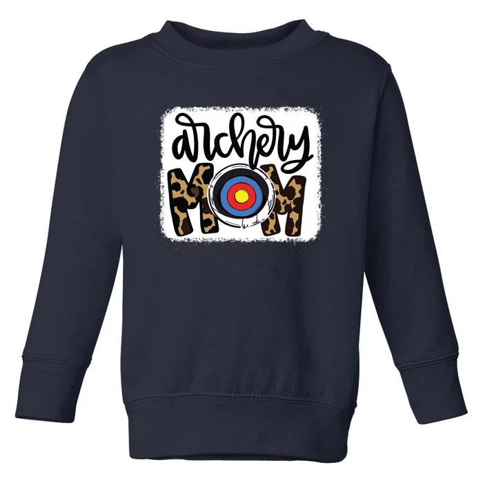 Archery Mom Leopard Shirts Archery Mama Toddler Sweatshirt