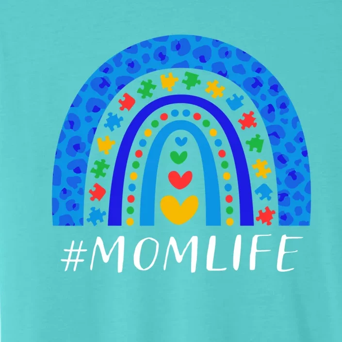 Autism Mom Life Rainbow Leopard Mothers Day For Mom Cute Gift ChromaSoft Performance T-Shirt