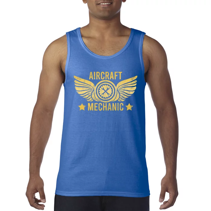 Aircraft Mechanic Logo Badge Aviation Gift Tank Top