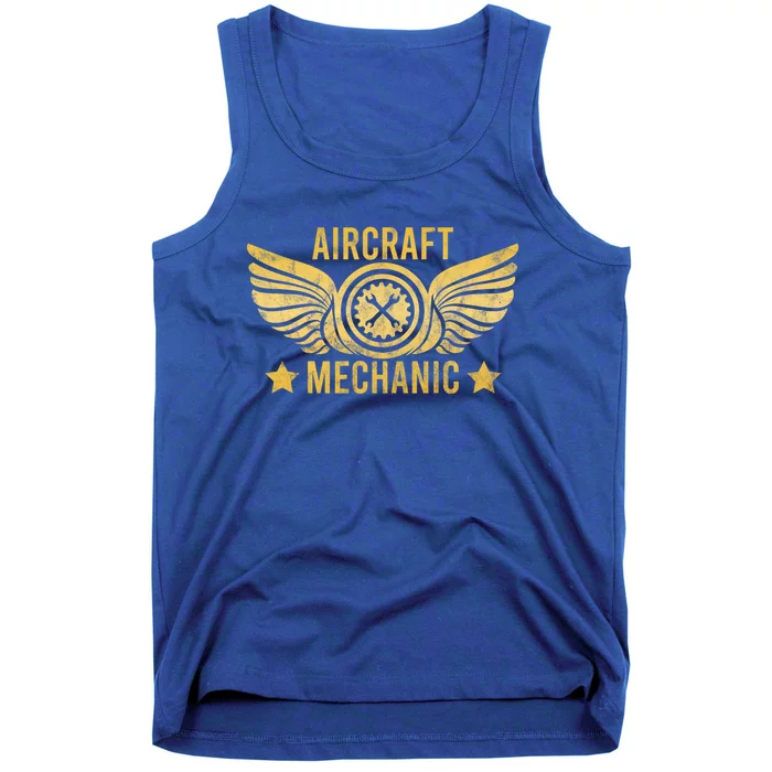 Aircraft Mechanic Logo Badge Aviation Gift Tank Top