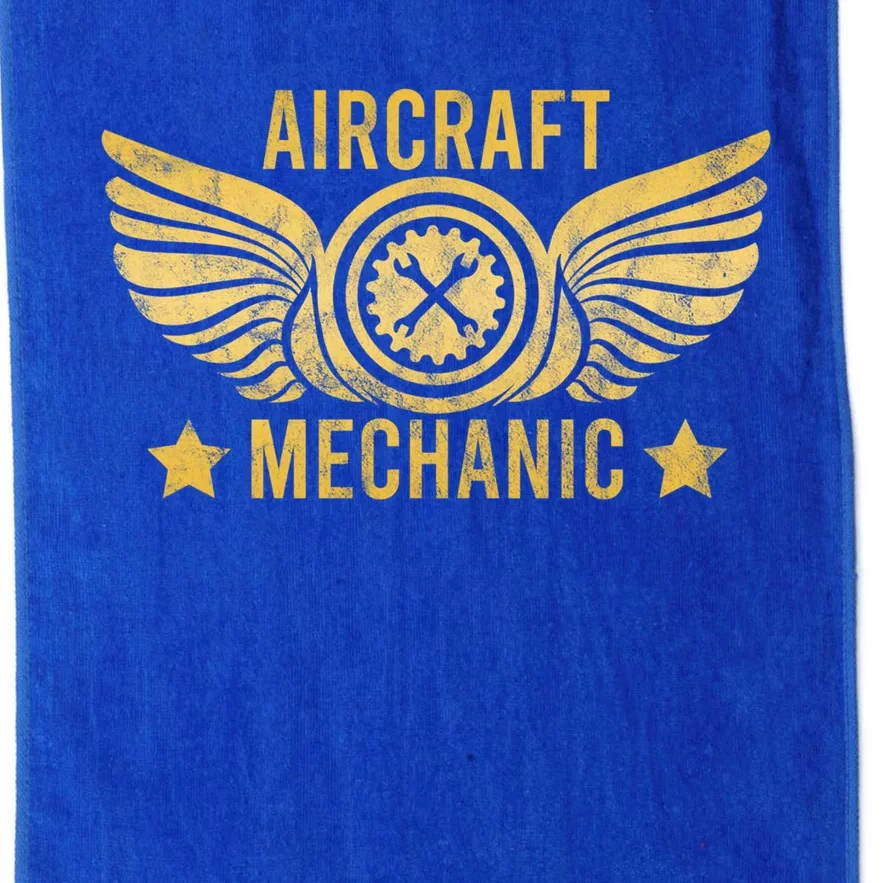 Aircraft Mechanic Logo Badge Aviation Gift Platinum Collection Golf Towel