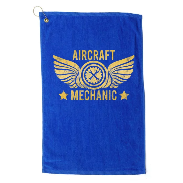 Aircraft Mechanic Logo Badge Aviation Gift Platinum Collection Golf Towel