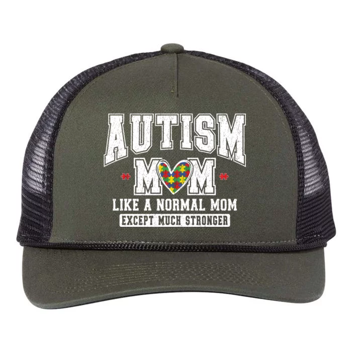 Autism Mom Like A Normal Mom Retro Rope Trucker Hat Cap