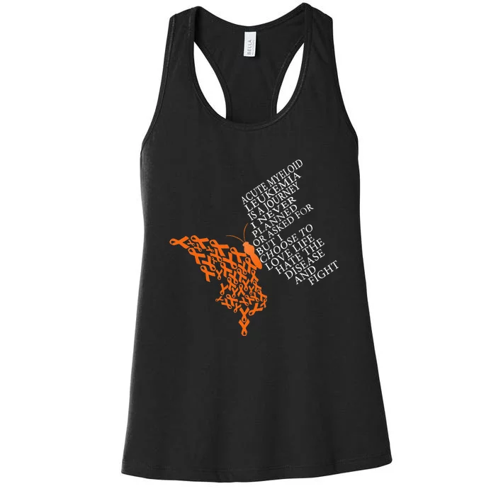 Acute Myeloid Leukemia Warrior Women's Racerback Tank