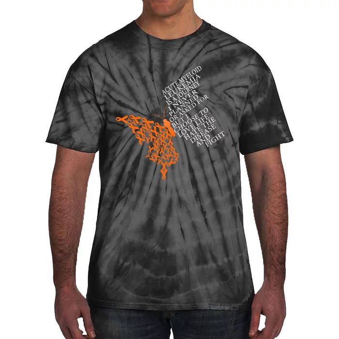 Acute Myeloid Leukemia Warrior Tie-Dye T-Shirt