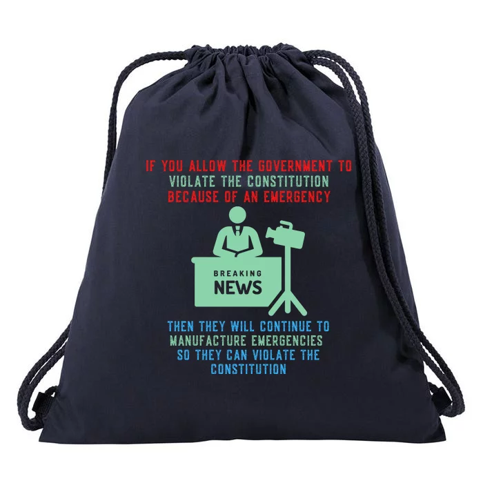 Anti Mandate Medical Freedom Anti Biden Drawstring Bag