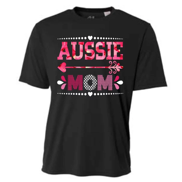 Aussie Mom Mothers Day Best Mama In The World Loving Mommy Gift Cooling Performance Crew T-Shirt