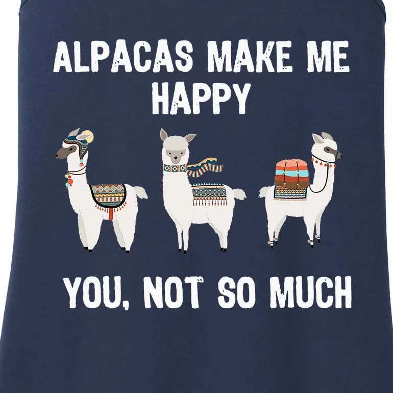 Alpacas Make Me Happy You Not So Much Ladies Essential Tank