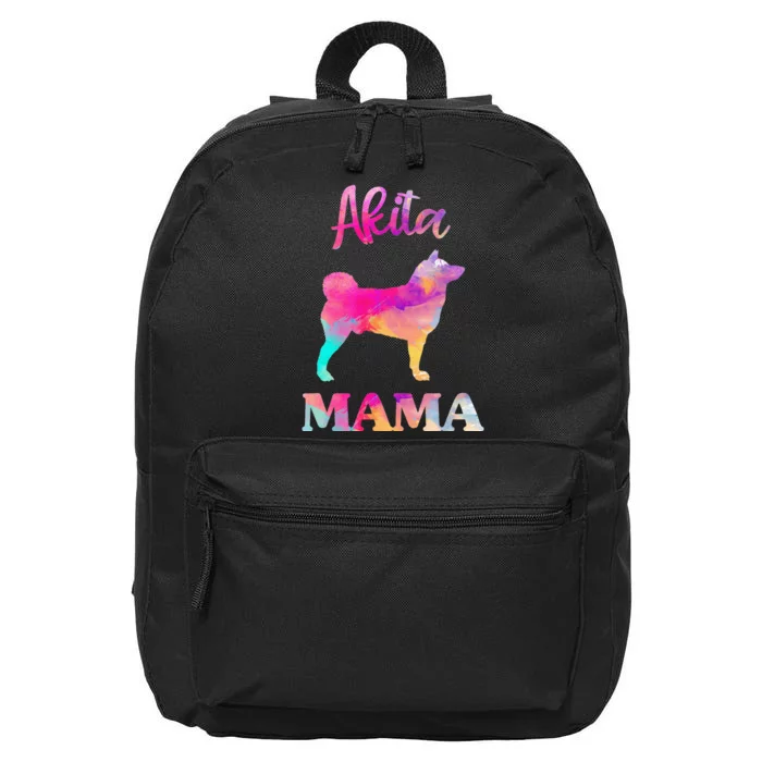 Akita Mama  Mothers Day Dog Mom 16 in Basic Backpack