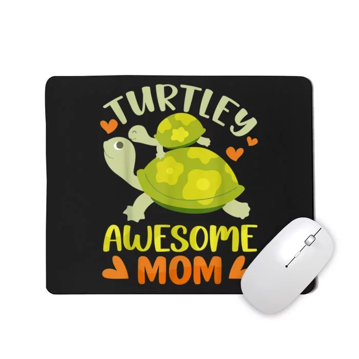 Awesome Mom Mothers Day Turtles Best Mama Mommy Son Matching Mousepad