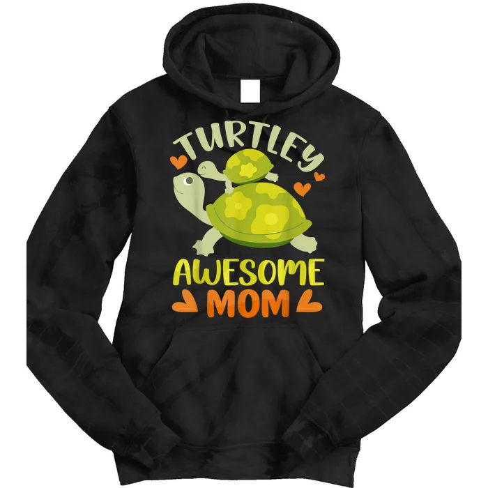 Awesome Mom Mothers Day Turtles Best Mama Mommy Son Matching Tie Dye Hoodie