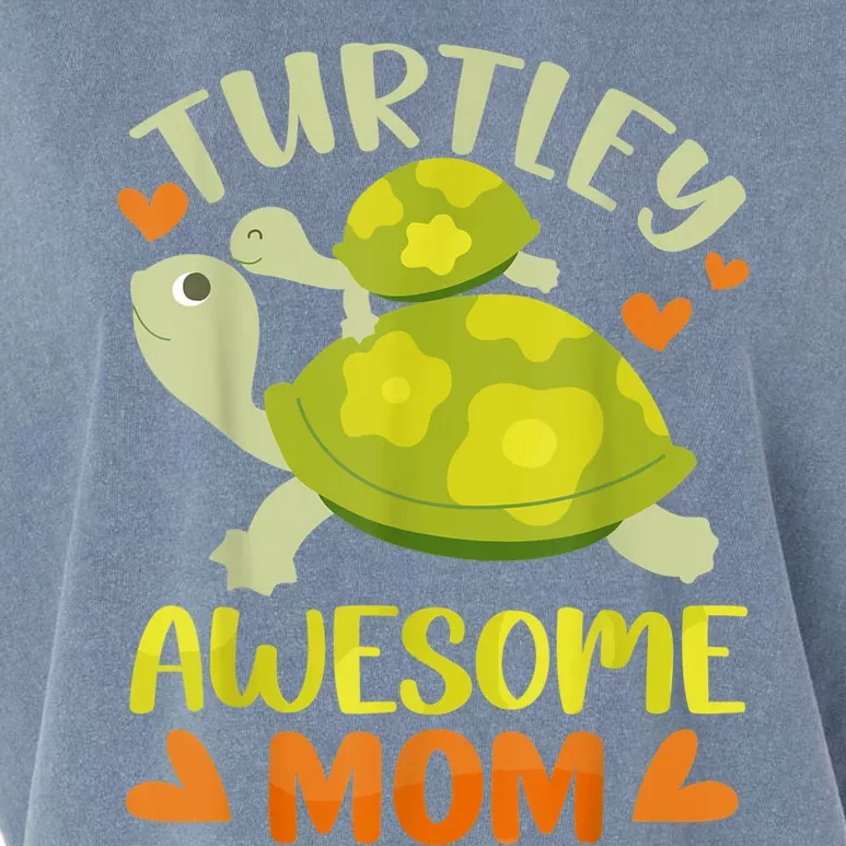 Awesome Mom Mothers Day Turtles Best Mama Mommy Son Matching Garment-Dyed Women's Muscle Tee