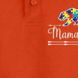 Autism Mom Mama Bear Asd Awareness Cute Gift Dry Zone Grid Performance Polo