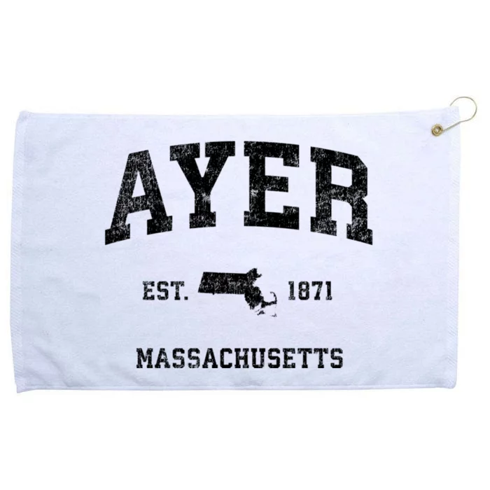 Ayer Massachusetts Ma Vintage Athletic Sports Grommeted Golf Towel