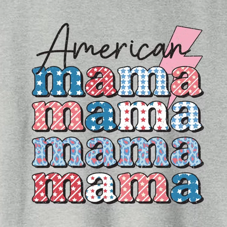 American Mama Mini Matching Mom Daughter 4th Of July Retro Meaningful Gift Women's Crop Top Tee